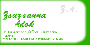 zsuzsanna adok business card